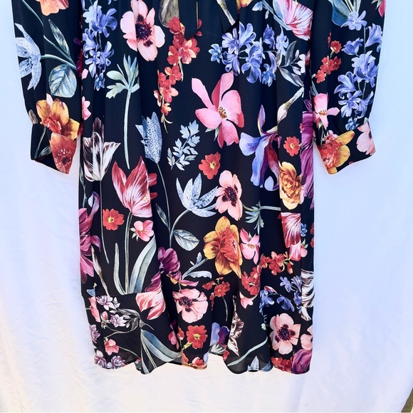 J.CREW | TIE-NECK MIDI DRESS IN MIDNIGHT FLORAL SIZE 0 - Picture 7 of 9